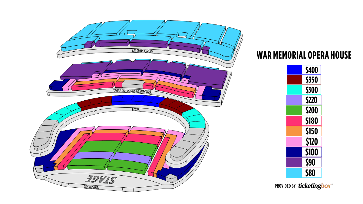 San Francisco War Memorial Opera House Seating Chart