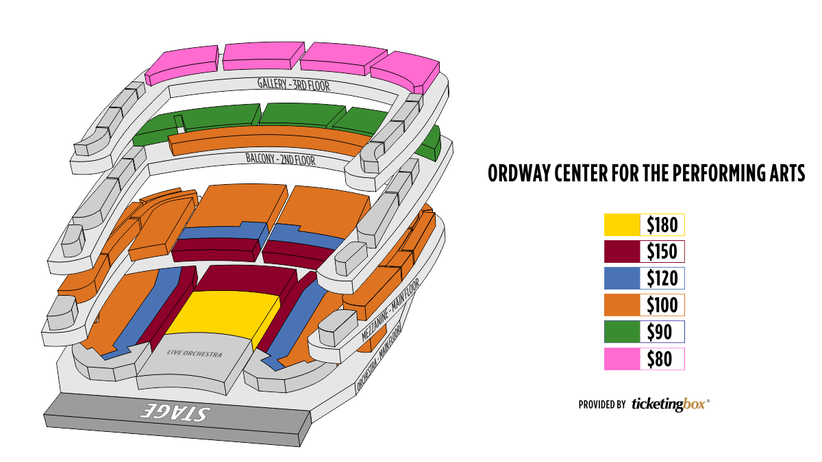 St. Paul Ordway Center for the Performing Arts Seating Chart