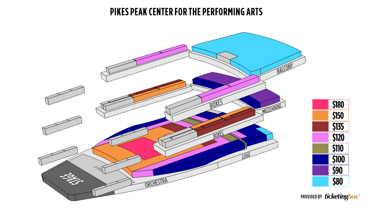 Colorado Springs Pikes Peak Center for the Performing Arts Seating