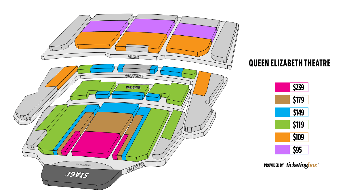 Vancouver Queen Elizabeth Theatre Seating Chart