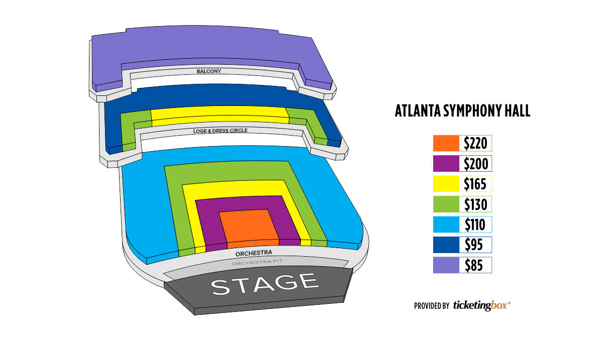 Atlanta Symphony Hall Interactive Seating Chart