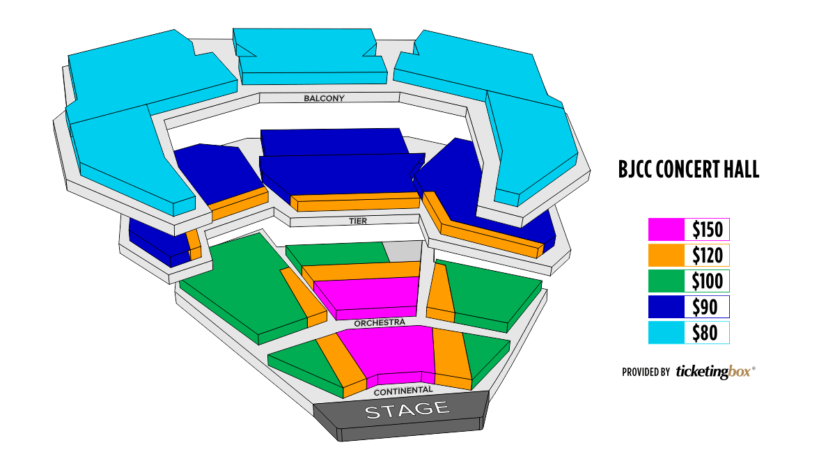 Birmingham BJCC Concert Hall Seating Chart