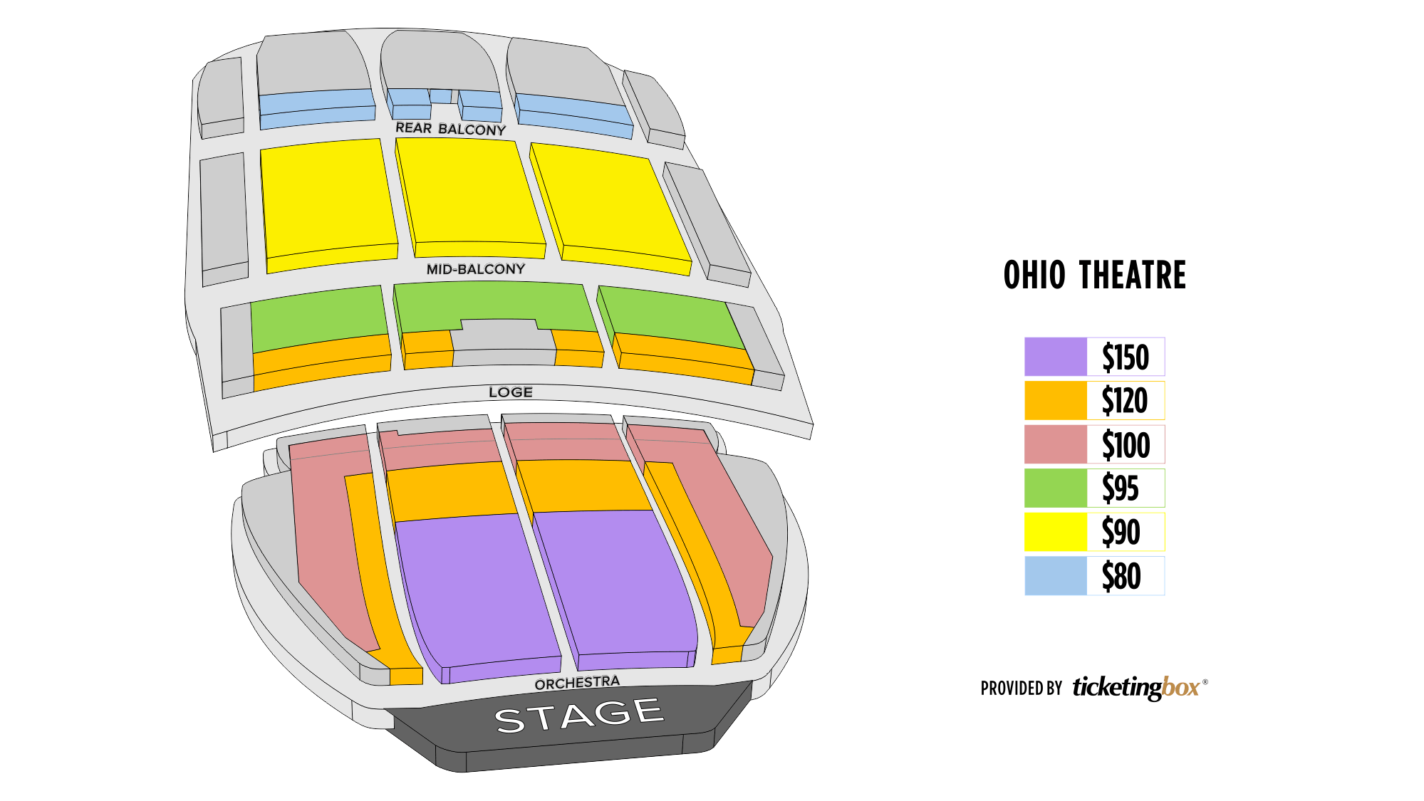 Ohio Theatre Seating Chart