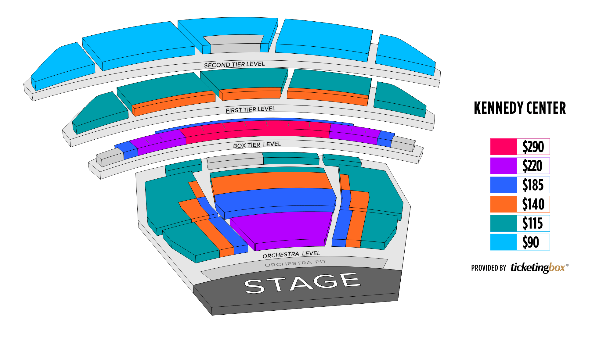 Washington, DC The Kennedy Center Opera House Seating Chart