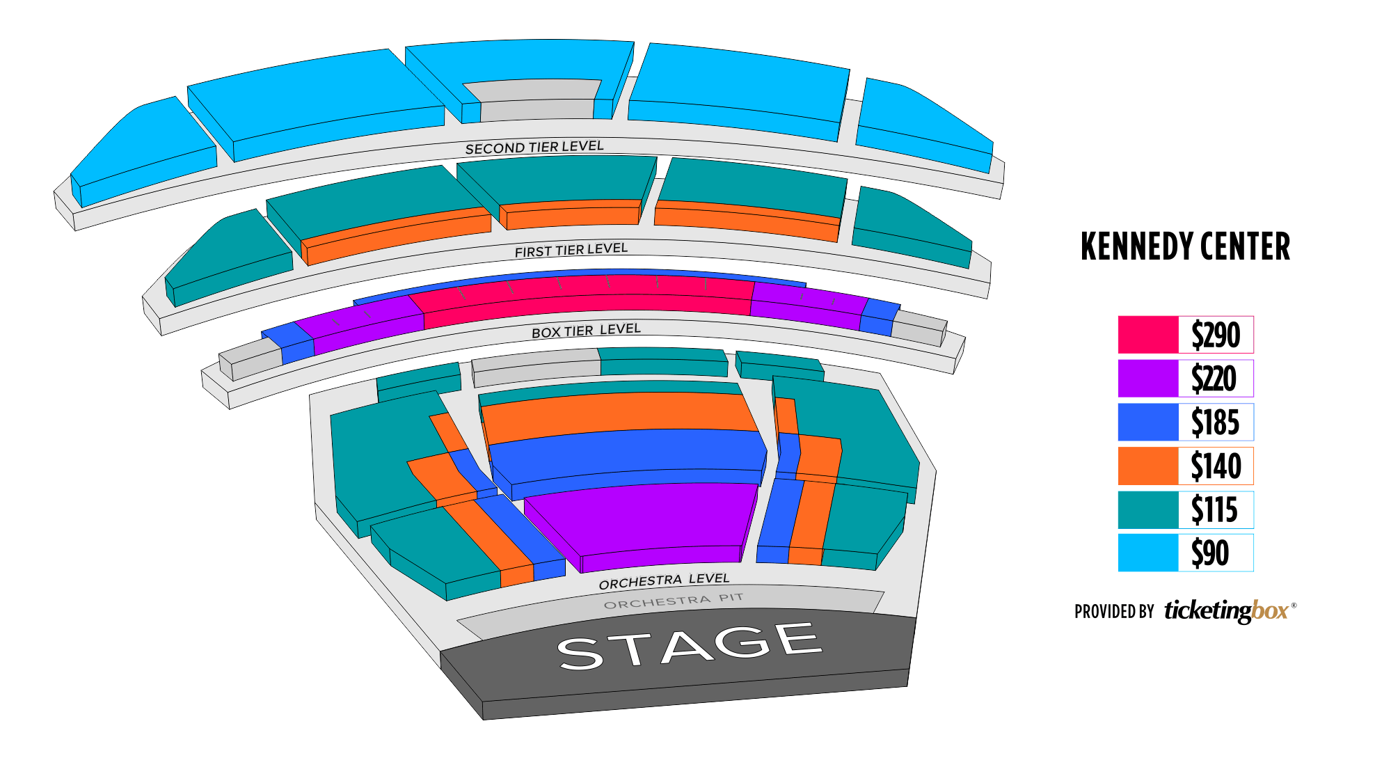 Washington DC The Kennedy Center Opera House Seating Chart