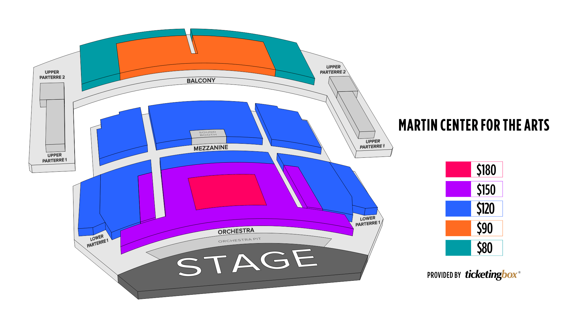 Johnson City ETSU Martin Center for the Arts Seating Chart