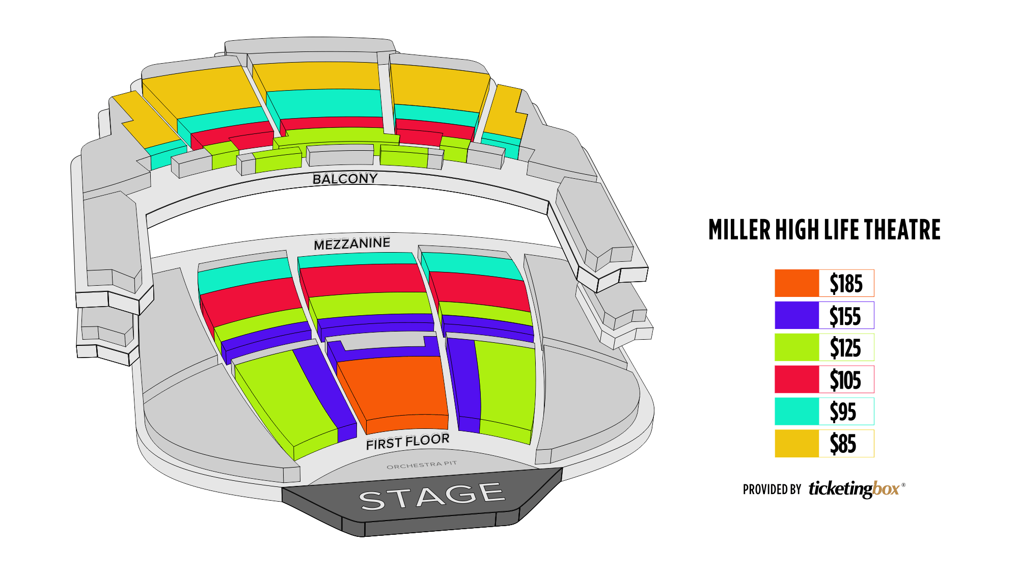 Seating Chart Miller Theater