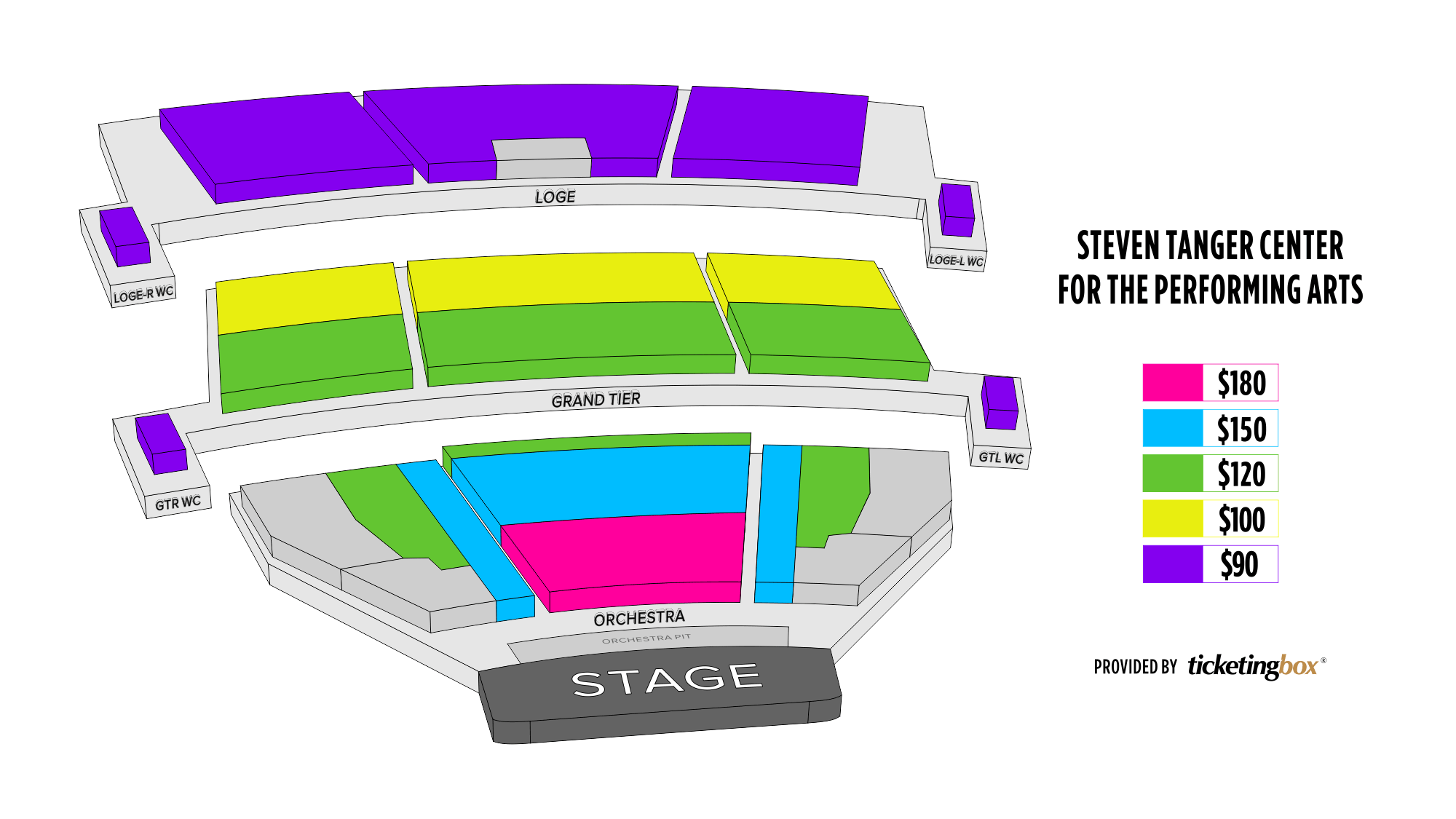 Greensboro Steven Tanger Center for the Performing Arts Seating Chart