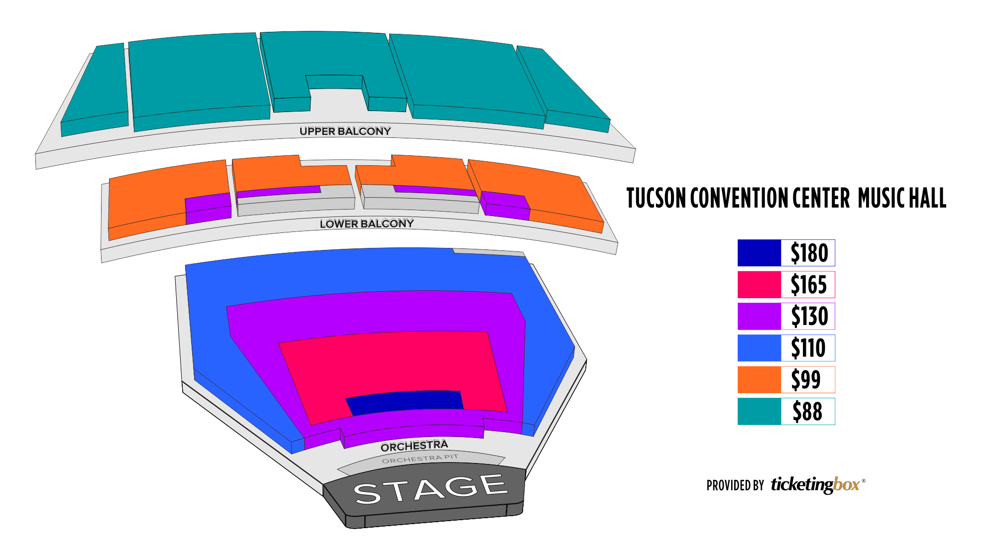 Tucson Convention Center Seating Map