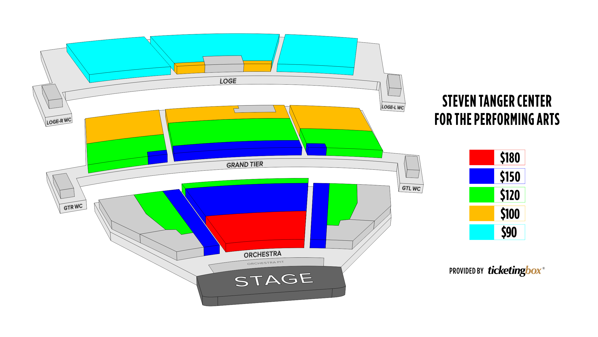 Greensboro Steven Tanger Center for the Performing Arts Seating Chart